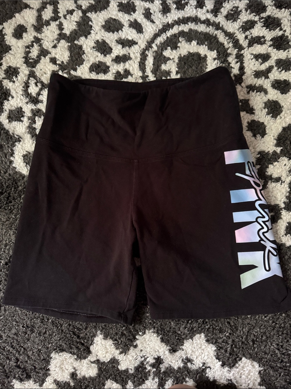 Victoria secret cotton Black Bike Shorts ombré Logo m
